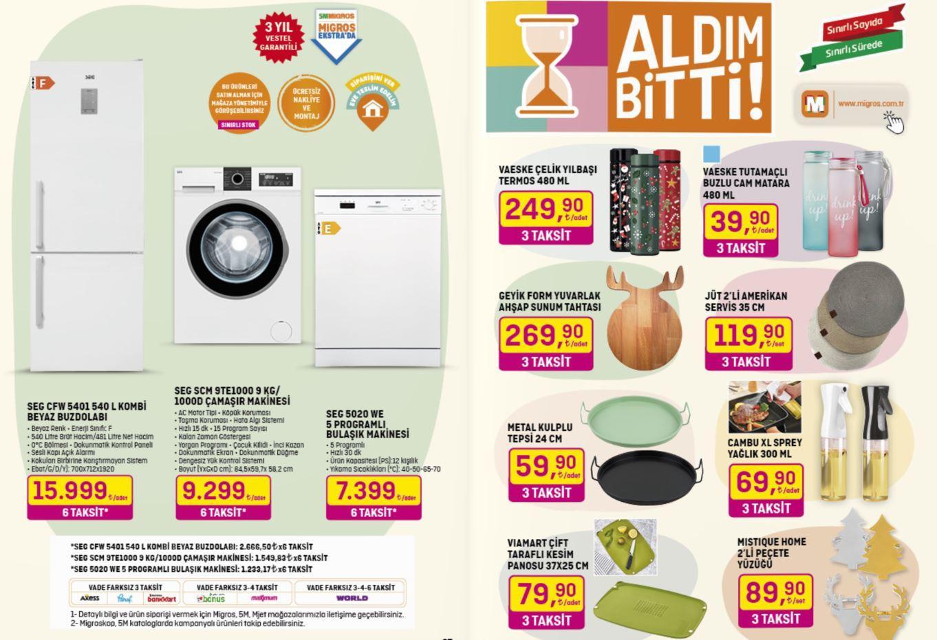 Migros 22 Aralık-3 Ocak 2024 indirimli ürünler kataloğu | Airfryer, Elektrikli ısıtıcı, masa lambası, yılbaşı ağacı ve süslemeleri, ütü, blender set, çay makinesi raflarda yerini aldı