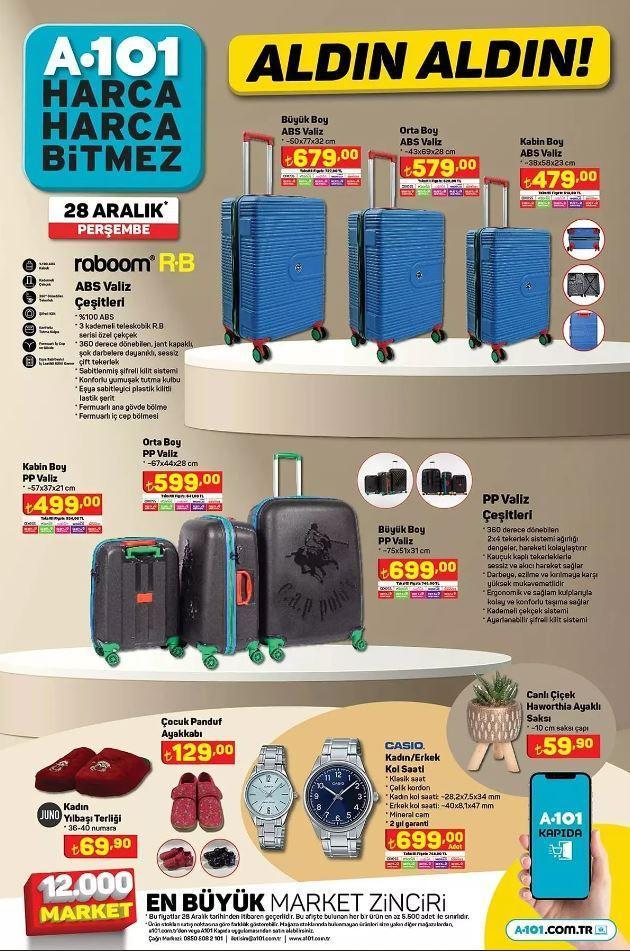 A101 28 Aralık Aktüel Ürünler Broşürü (KATALOG) | A101 markette bu hafta Airfryer, çamaşır makinesi, valiz, halı ve kahve makinesi satışa çıkıyor