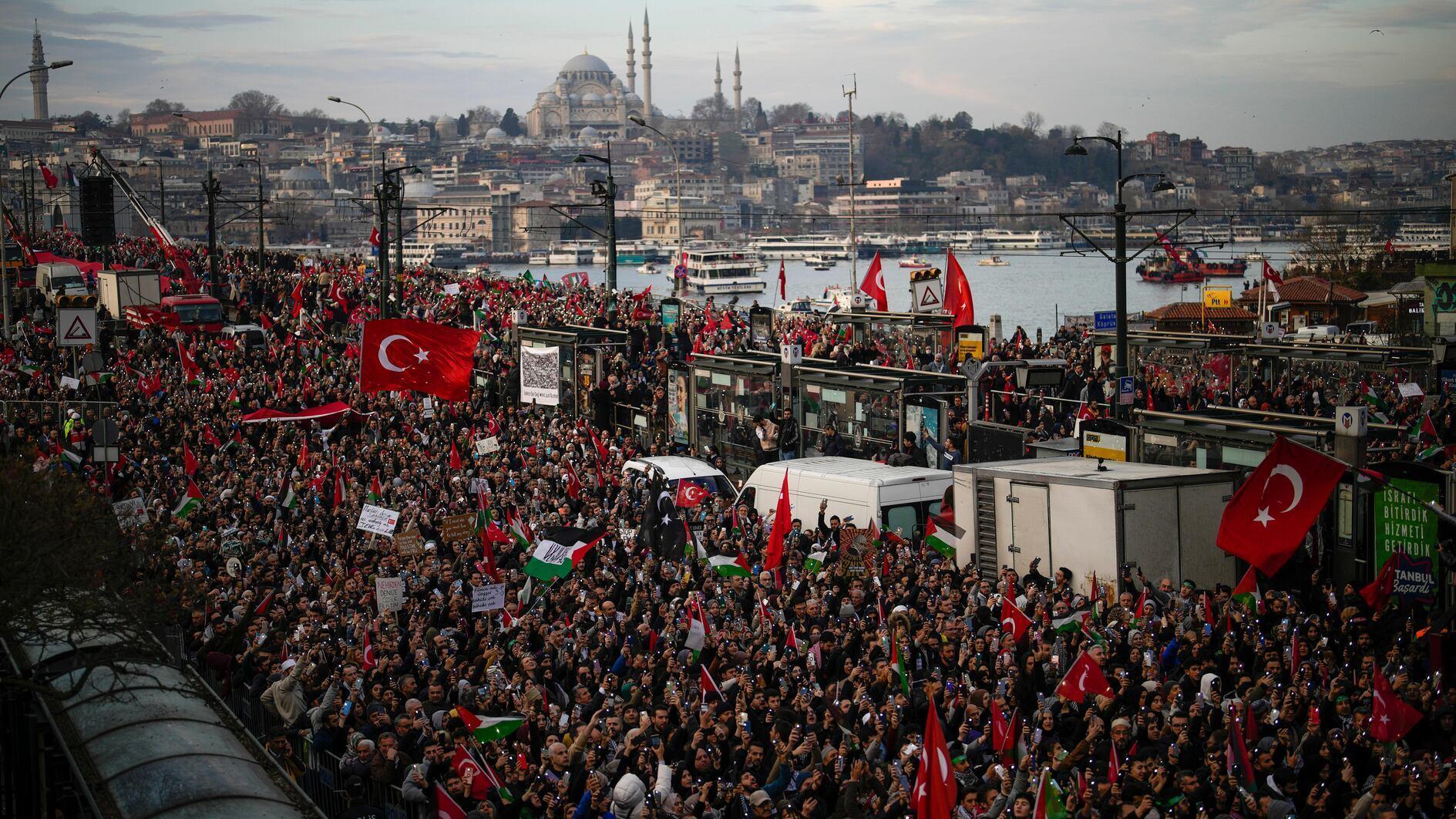 Thousands March For Gaza, Against Terrorism In Istanbul - Türkiye News