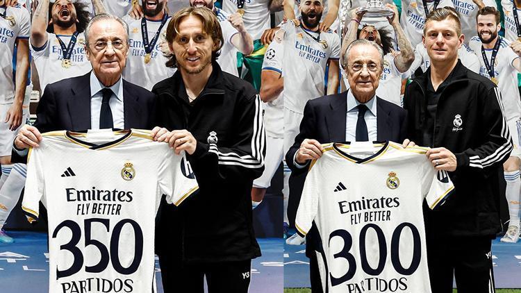 Real Madrid de Toni Kroos 300 Luka Modric 350 maçına