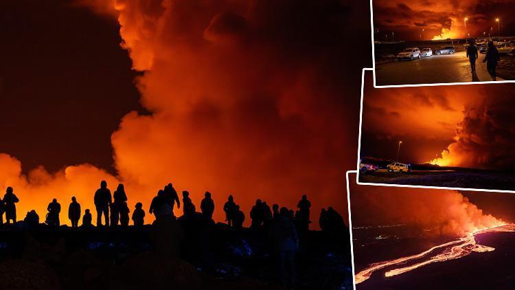 Dünya bu görüntüleri konuşuyor İzlanda'da yanardağ patladı OHAL ilan edildi