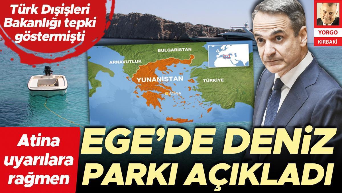 Atina uyarılara rağmen Ege'de deniz parkı açıkladı