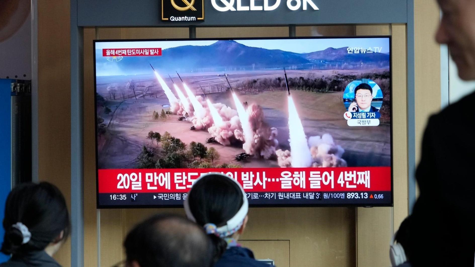 North Korea Fires Salvo Of Short-range Ballistic Missiles - World News