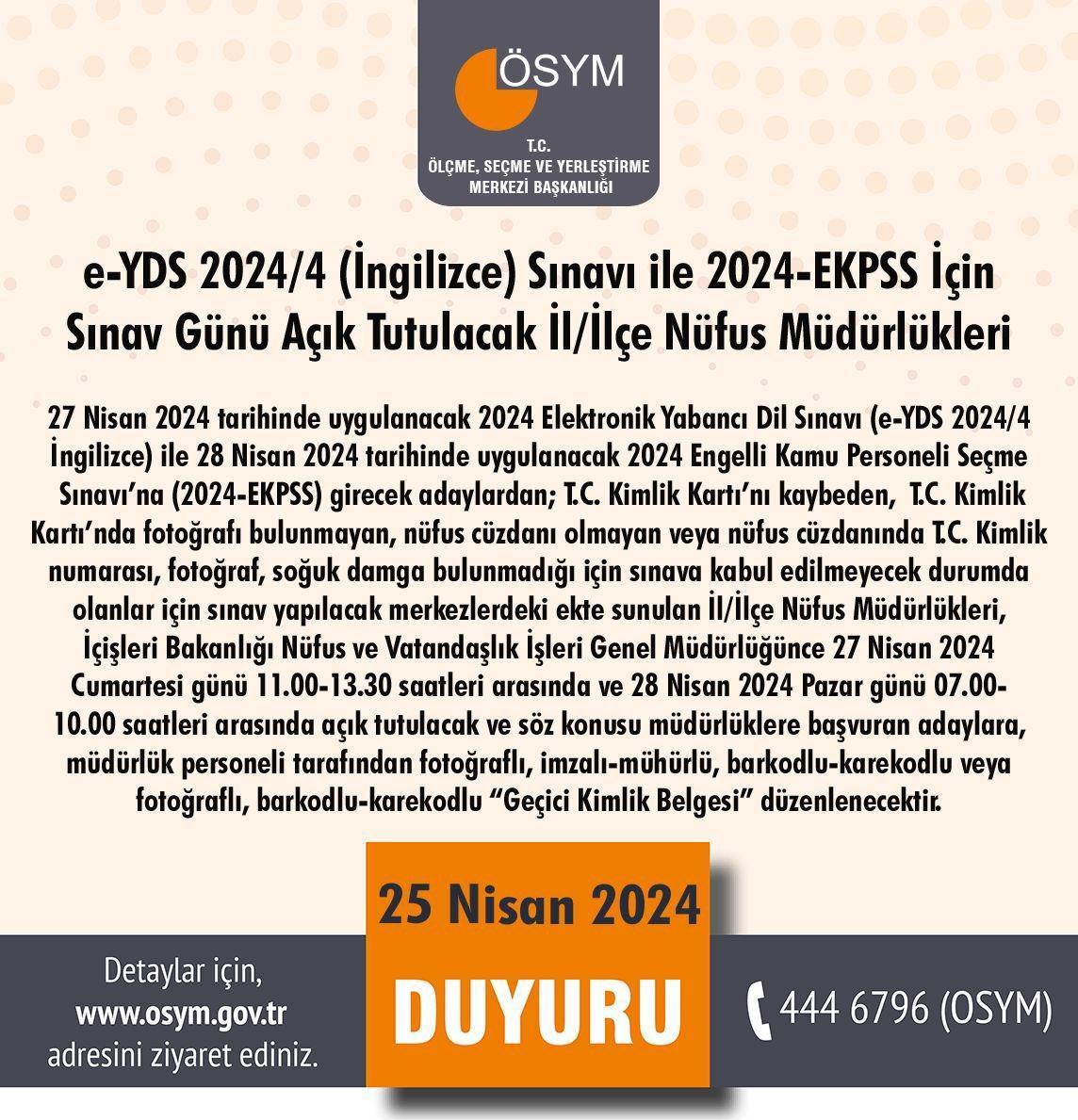 E-YDS SINAV GİRİŞ BELGESİ ALMA EKRANI (ÖSYM) || 2024 E-YDS Ne Zaman ...