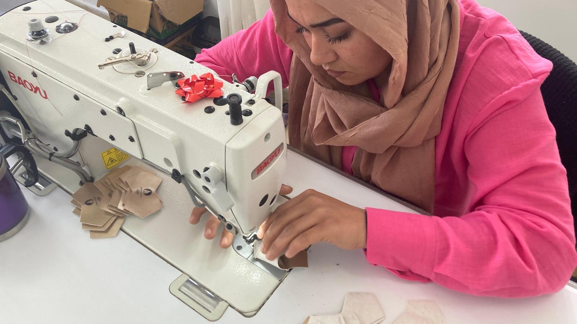 Women become breadwinners with hand-sewn balls in Burdur