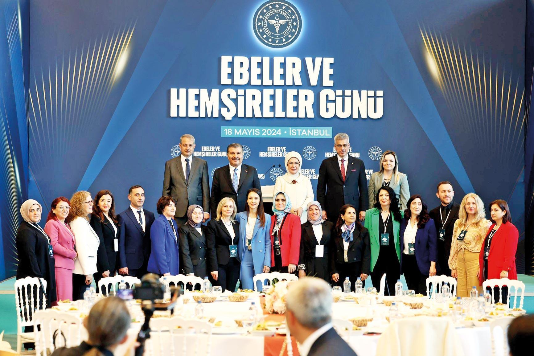 Emine Erdoğan ebe ve hemşirelerle buluştu Şiddeti değil hürmeti hak