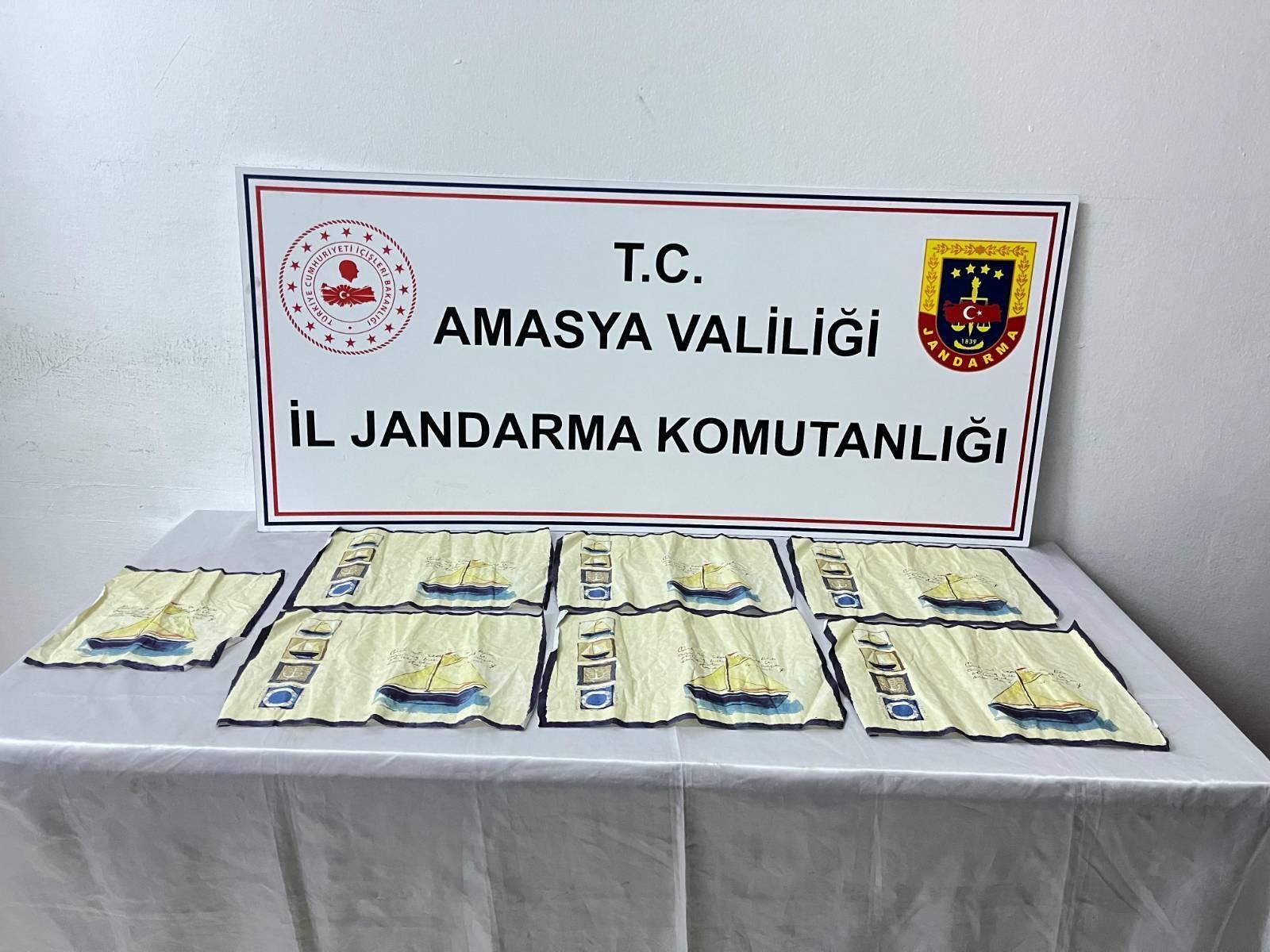 Amasya'da kağıda emdirilmiş uyuşturucu ele geçirildi:1 gözaltı