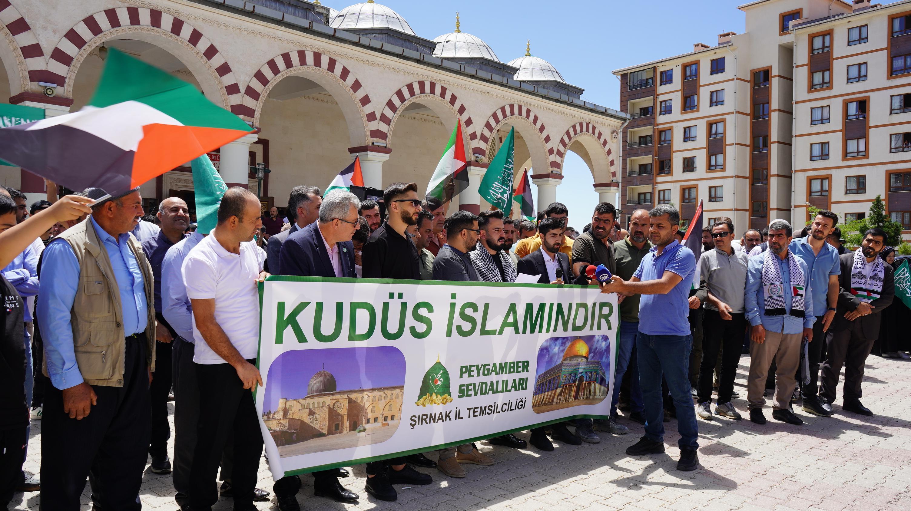 Şırnak Haberleri - Şırnak'ta İsrail protestosu - Son Dakika Merkez Haberleri