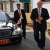 Turkish Cypriot leader departs for meeting Clinton in Washington