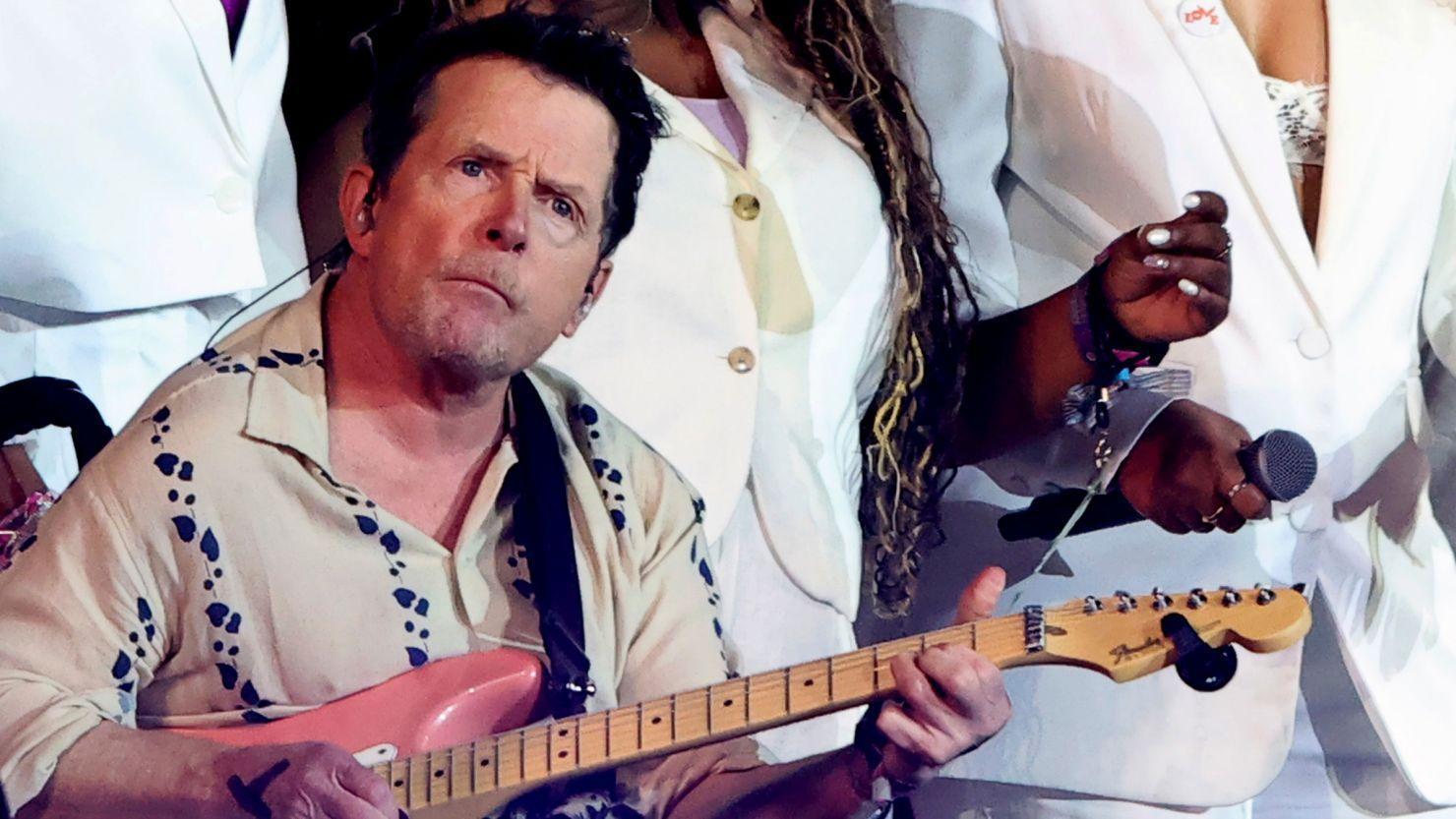 Michael J Fox celebrates his ‘mind blowing’ Glastonbury performance