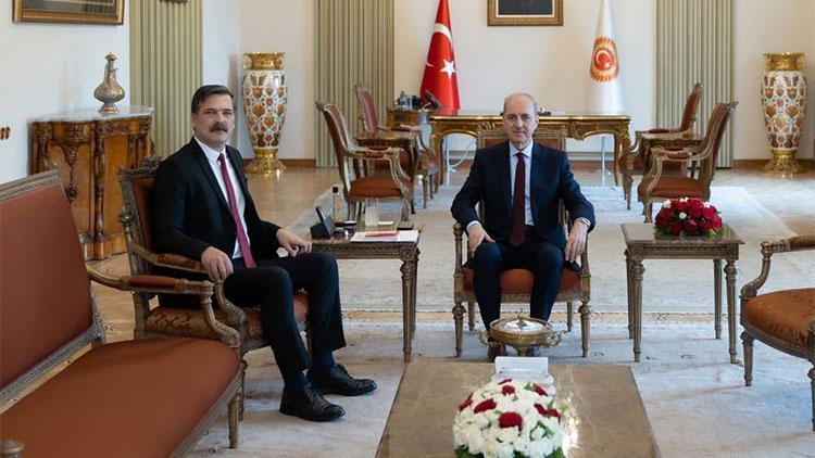 TBMM Başkanı Numan Kurtulmuş, TİP Genel Başkanı Erkan Baş'ı kabul etti