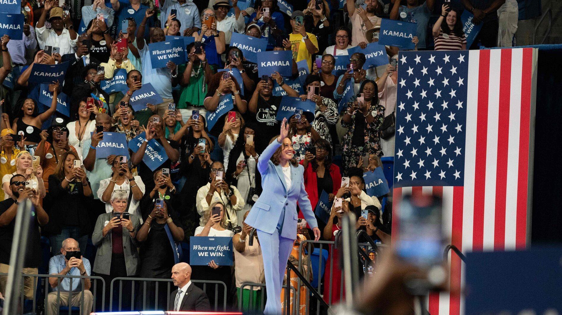 Harris as star at the Democratic Party Convention