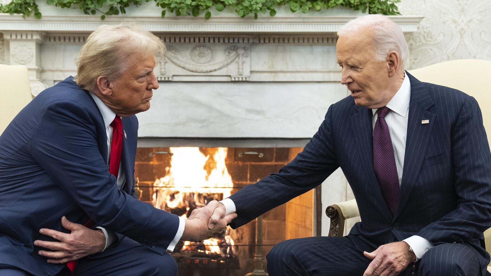 Trump, Biden Shake Hands In White House - World News