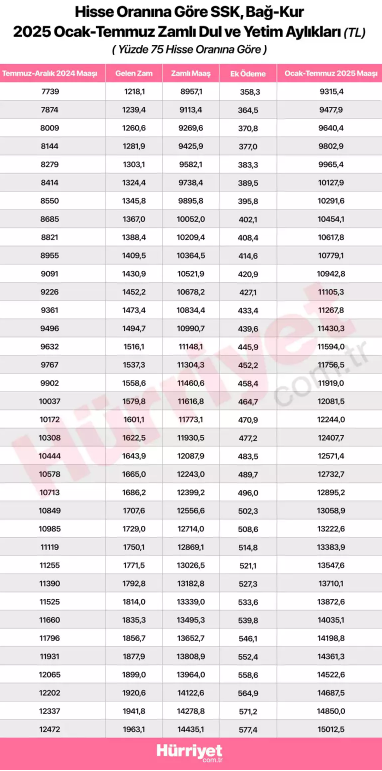 DUL VE YETİM MAAŞI (AYLIĞI) OCAK 2025 || Son dakika: Zam geldi Dul ve yetim maaşı ne kadar, kaç TL oldu Yeni ve zamlı dul-yetim aylığı ne zaman yatacak, Ocakta mı Şubatta mı DUL VE YETİM MAAŞI (AYLIĞI) OCAK 2025 || Son dakika: Zam geldi Dul ve yetim maaşı ne kadar, kaç TL oldu Yeni ve zamlı dul-yetim aylığı ne zaman yatacak, Ocakta mı Şubatta mı
