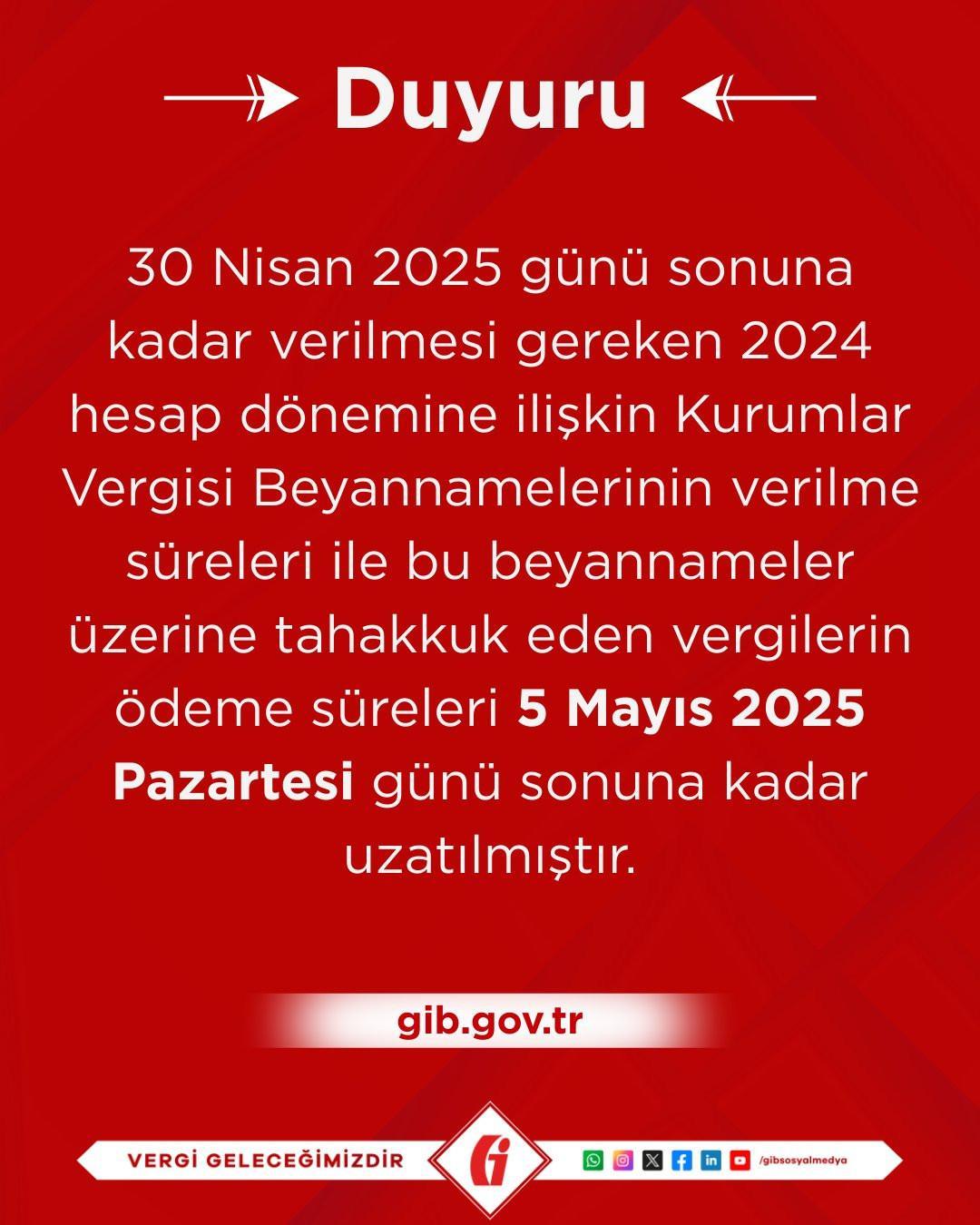 Son dakika... Kurumlar vergisi uzatıldı mı 2025, ne zaman, nasıl verilir || Kurumlar vergisi nedir, nasıl ödenir Gelir İdaresi Başkanlığı açıkladı Kurumlar vergisi beyannamesi son ödeme tarihi Son dakika... Kurumlar vergisi uzatıldı mı 2025, ne zaman, nasıl verilir || Kurumlar vergisi nedir, nasıl ödenir Gelir İdaresi Başkanlığı açıkladı Kurumlar vergisi beyannamesi son ödeme tarihi