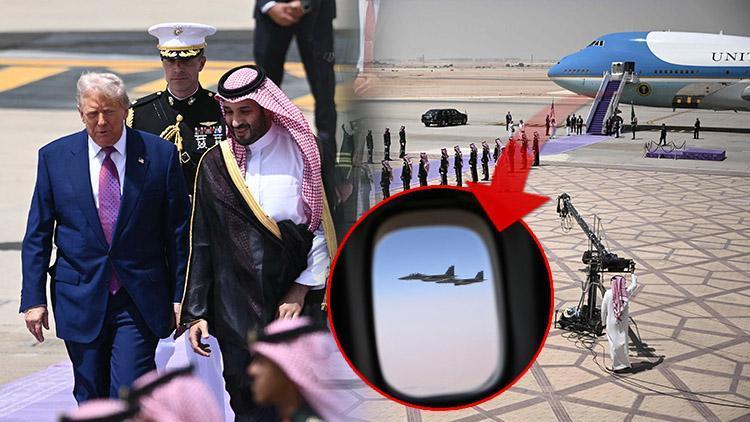CANLI Son dakika... Trump'ın, Orta Doğu turu başladı: Suudi F-15'ler eşlik etti