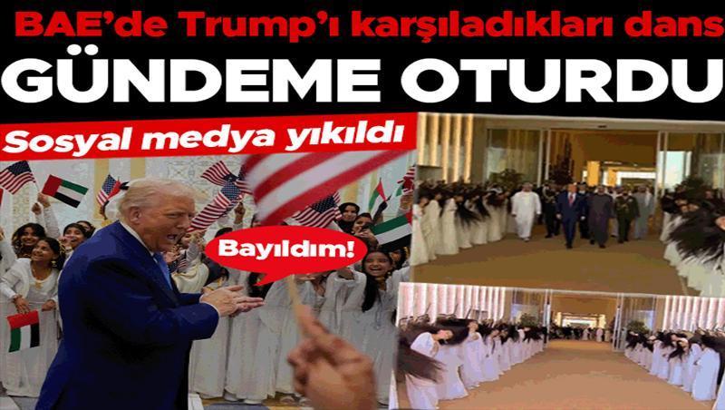 Trump için düzenlenen karşılama töreni dünya gündemine oturdu: BAE'li çocuklardan 'Al Ayyala' performansı