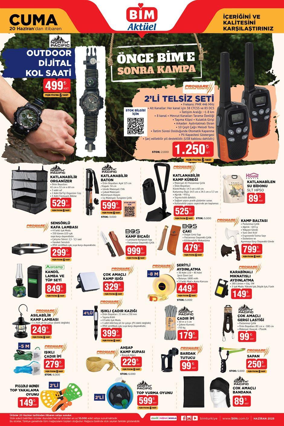SATIŞA ÇIKIYOR BİM AKTÜEL 17-20 HAZİRAN 2025 KATALOĞU | Bimde bu hafta neler var Bim katalog Smart Drone, Hamak, Katlamalı Çadır getiriyor