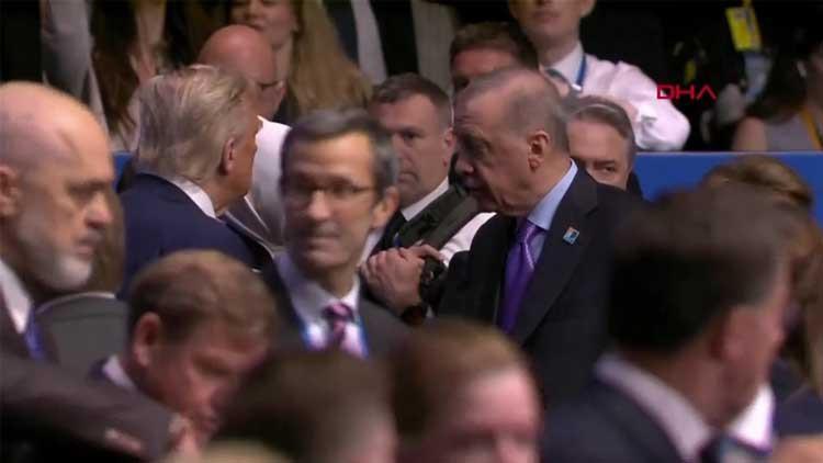 Son dakika... Cumhurbaşkanı Erdoğan ve ABD Başkanı Trump ayaküstü görüştü