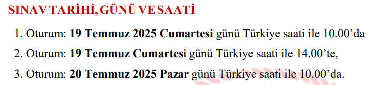 AÇIK LİSE 3. DÖNEM SINAV TARİHİ, GÜNÜ VE SAATİ AÇIK LİSE 3. DÖNEM SINAV TARİHİ, GÜNÜ VE SAATİ