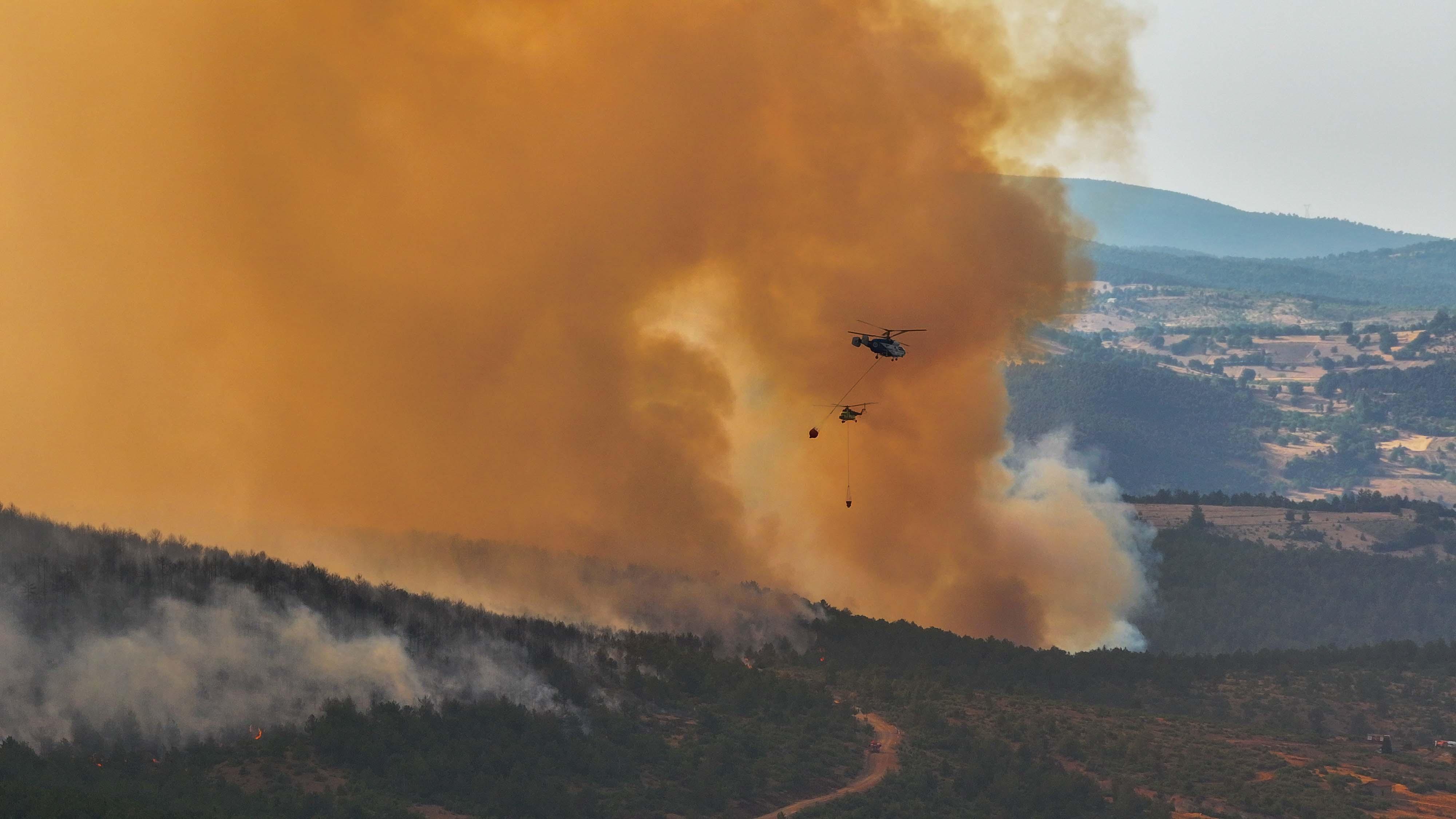 Bursa Wildfire şüpheli, yangın söndürme çabaları devam ettikçe kundaklamaya itiraf ediyor