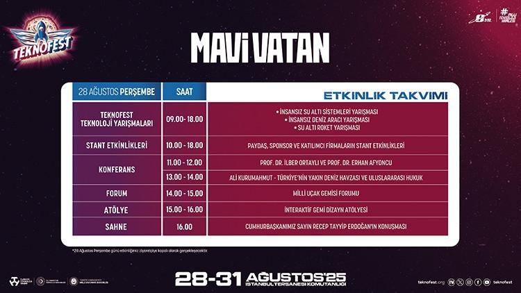 TEKNOFEST MAVİ VATAN ETKİNLİK TAKVİMİ