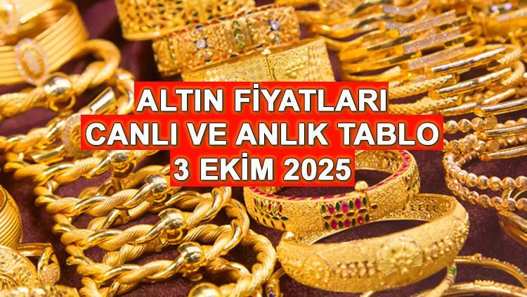 ALTIN FİYATLARI SON DURUM TABLOSU 3 EKİM 2025 - ANLIK CANLI GRAFİK || Altın düştü mü, yükseldi mi Kapalı Çarşıda bugün gram altın, çeyrek altın, has altın, tam altın, Cumhuriyet altını ve ons altın fiyatları ne kadar, kaç TL Altın fiyatları son dakika...