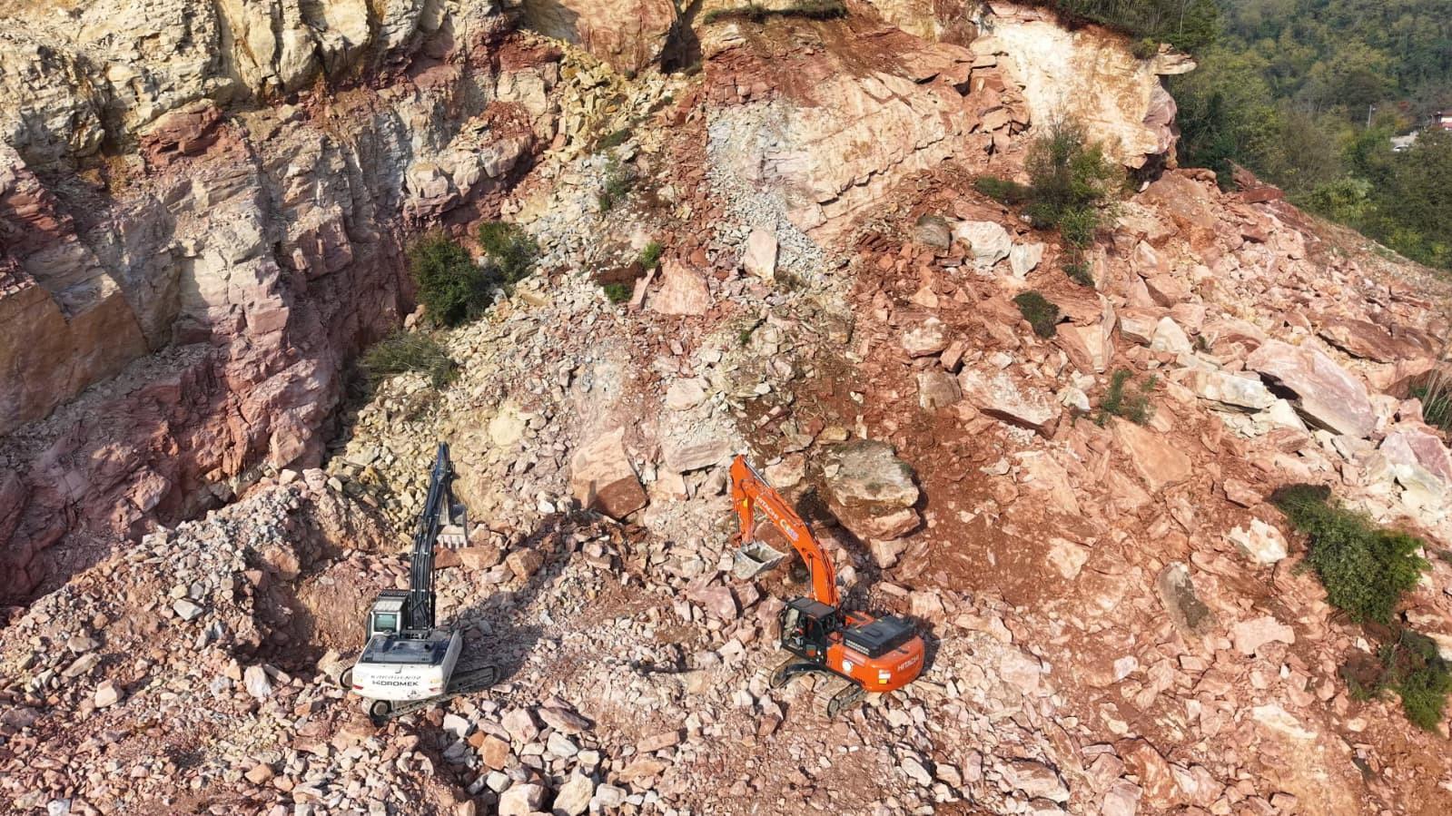 Search for man trapped under quarry landslide suspended due to safety risks