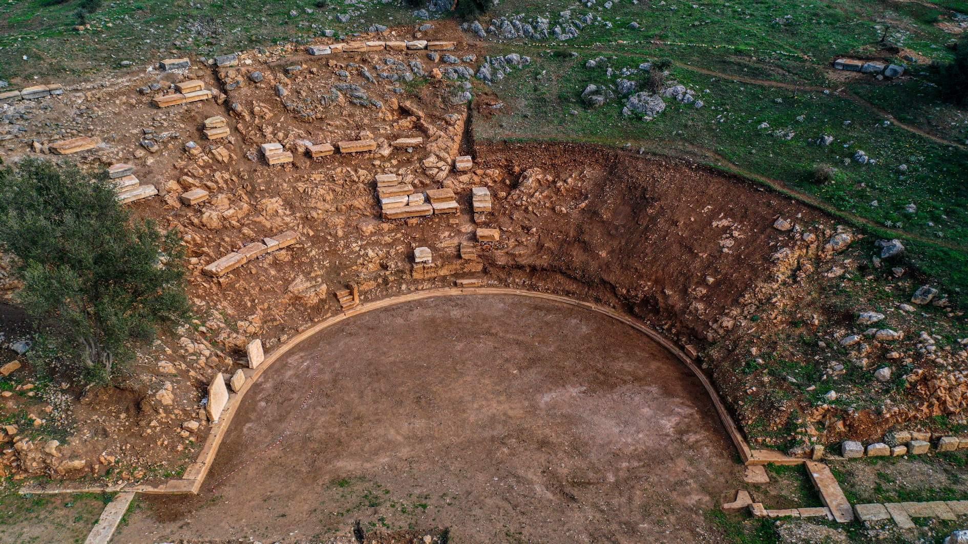 Steps restored to original in ancient theater