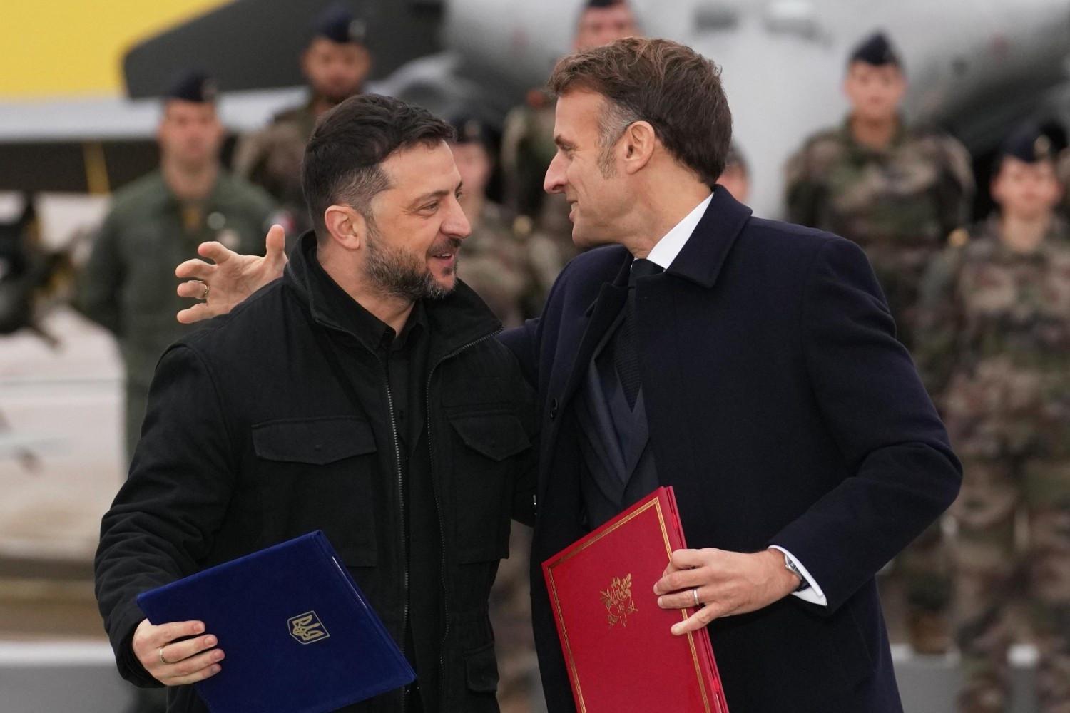 Macron, Zelensky sign accord for Ukraine to buy French fighter jets