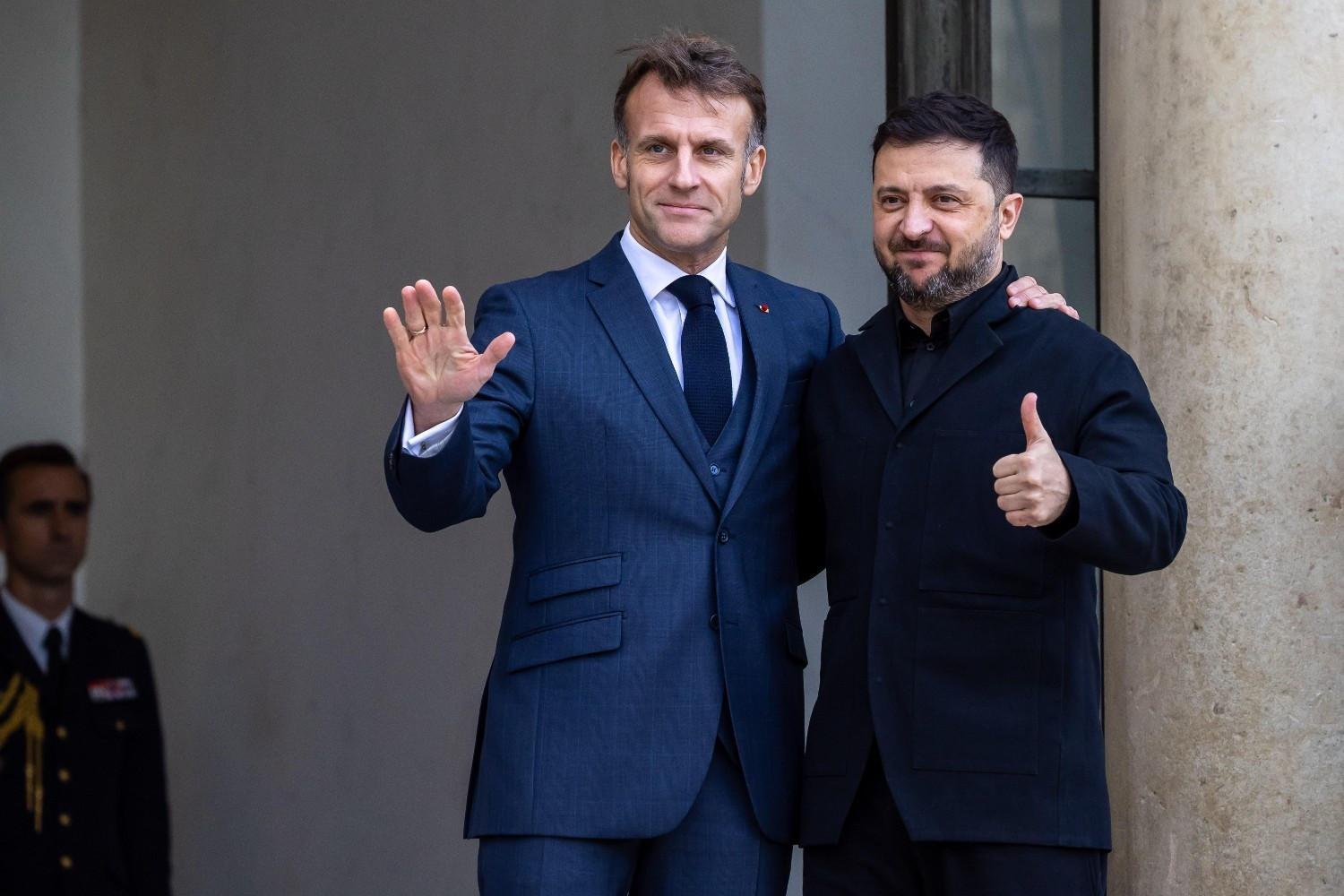 Zelensky meets Macron to shore up support for Ukraine as Trump optimistic