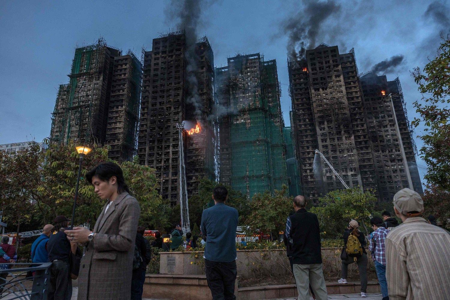 Hong Kong police arrested 13 for manslaughter over fire