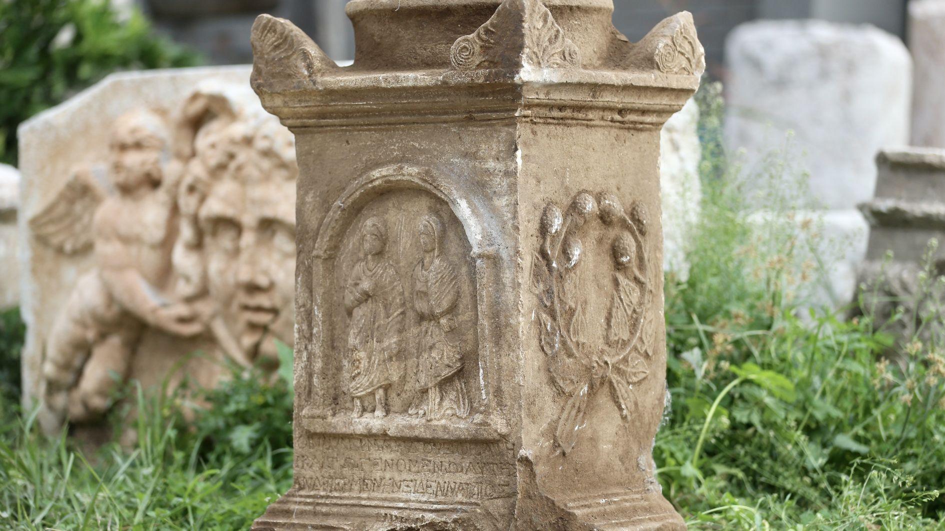 Herder finds human-figure funerary stele