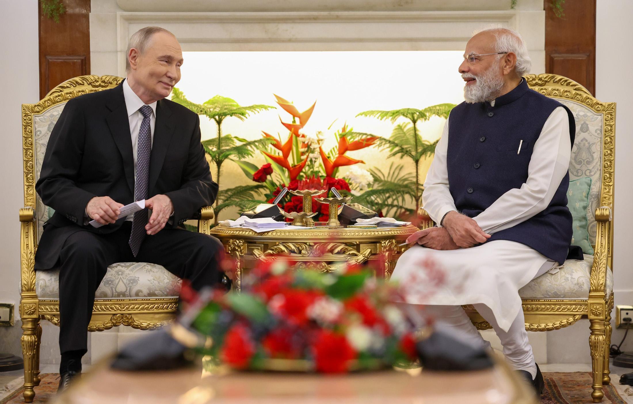 India's Modi and Russia's Putin talk defence, trade and Ukraine