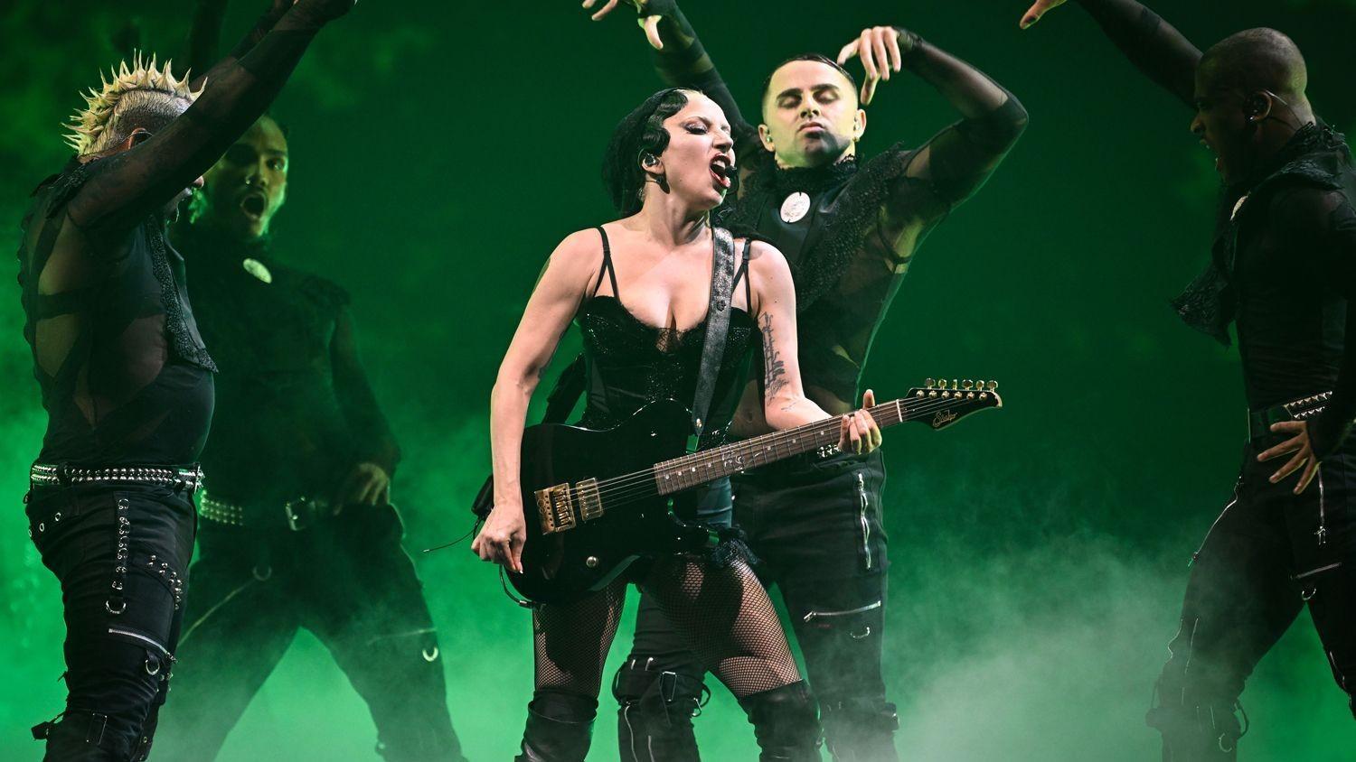 Lady Gaga halts concert after dancer falls off stage