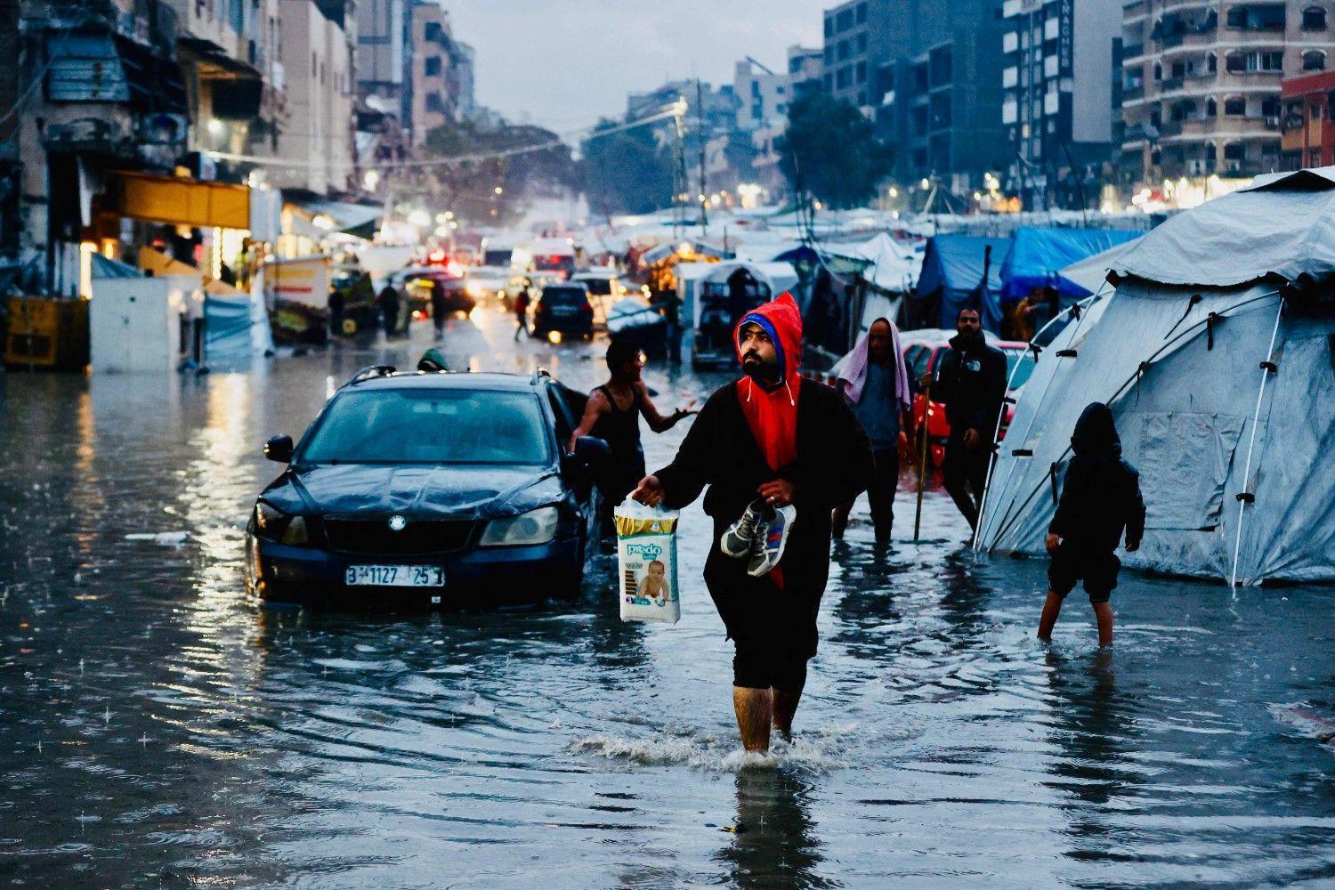 Fresh rains flood streets in war-scarred Gaza