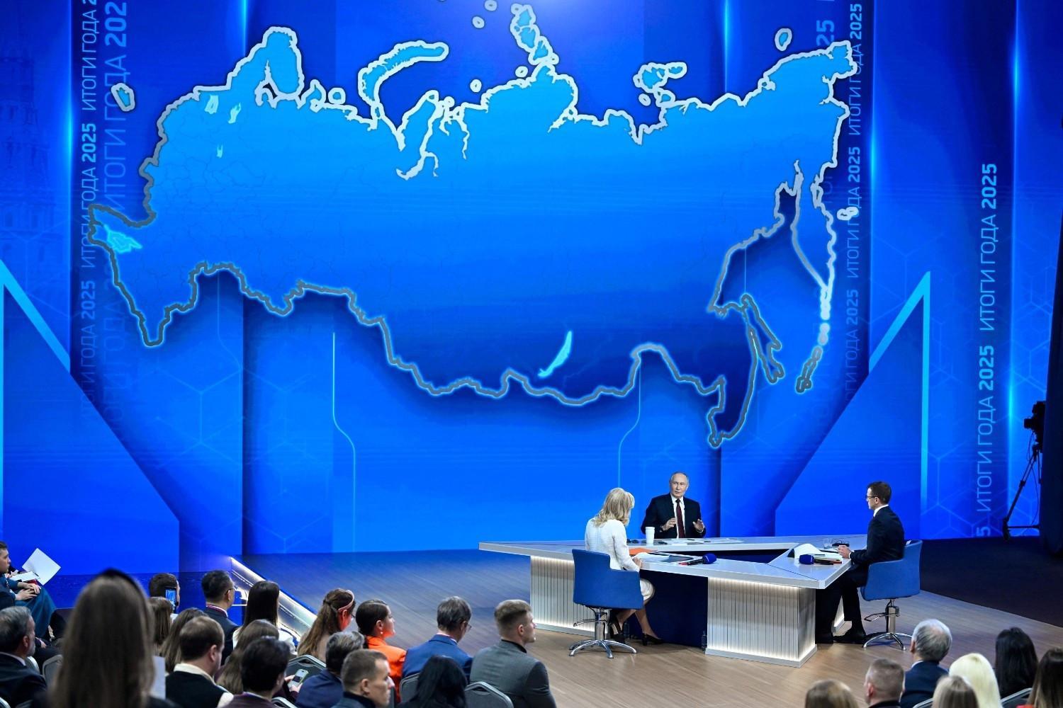 Putin hails Ukraine gains, threatens more, in annual press conference