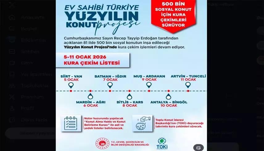 TOKİ KARS KURA ÇEKİMİ NE ZAMAN, SAAT KAÇTA