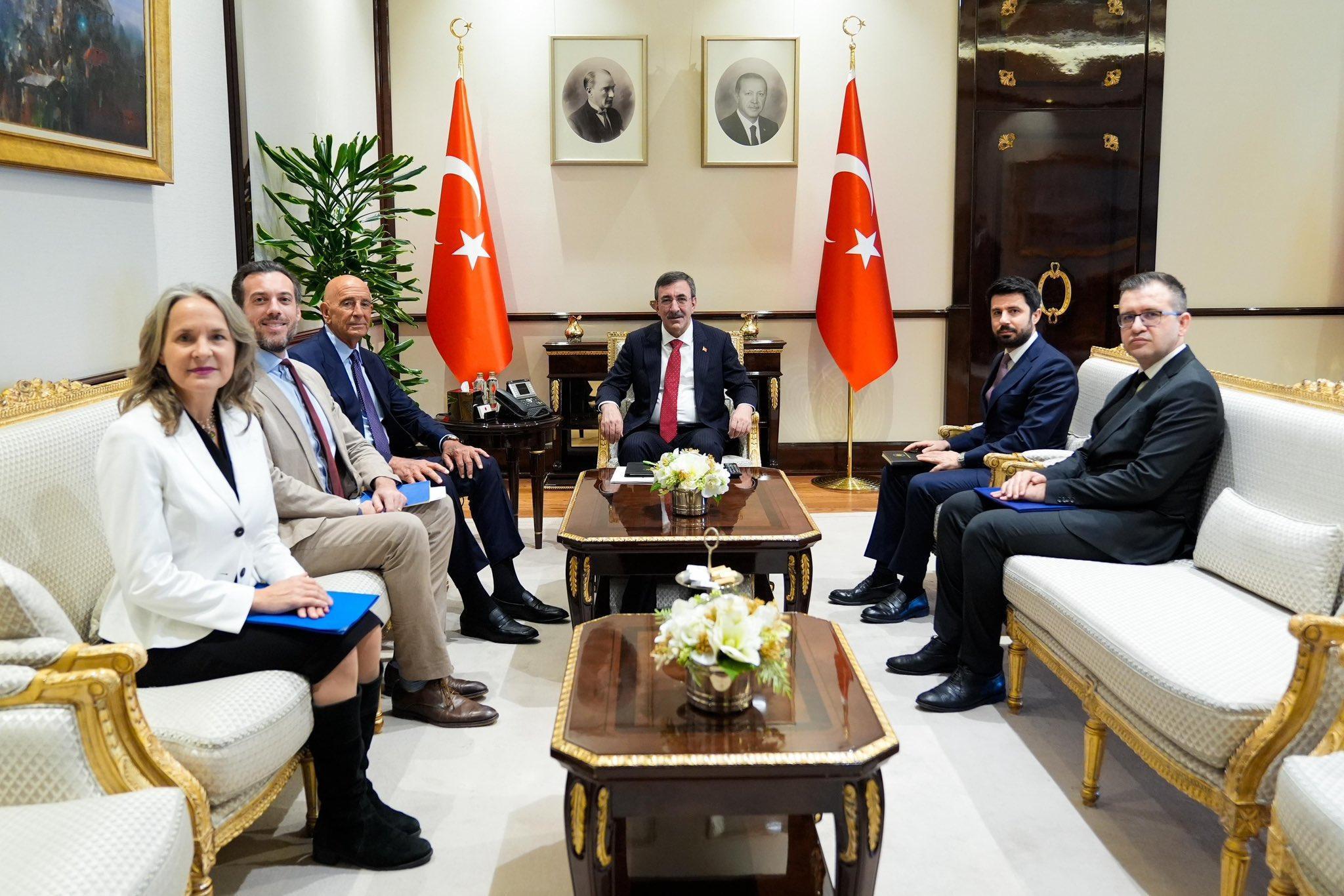 Turkish VP, trade minister hold talks with US ambassador on ties, sanctions