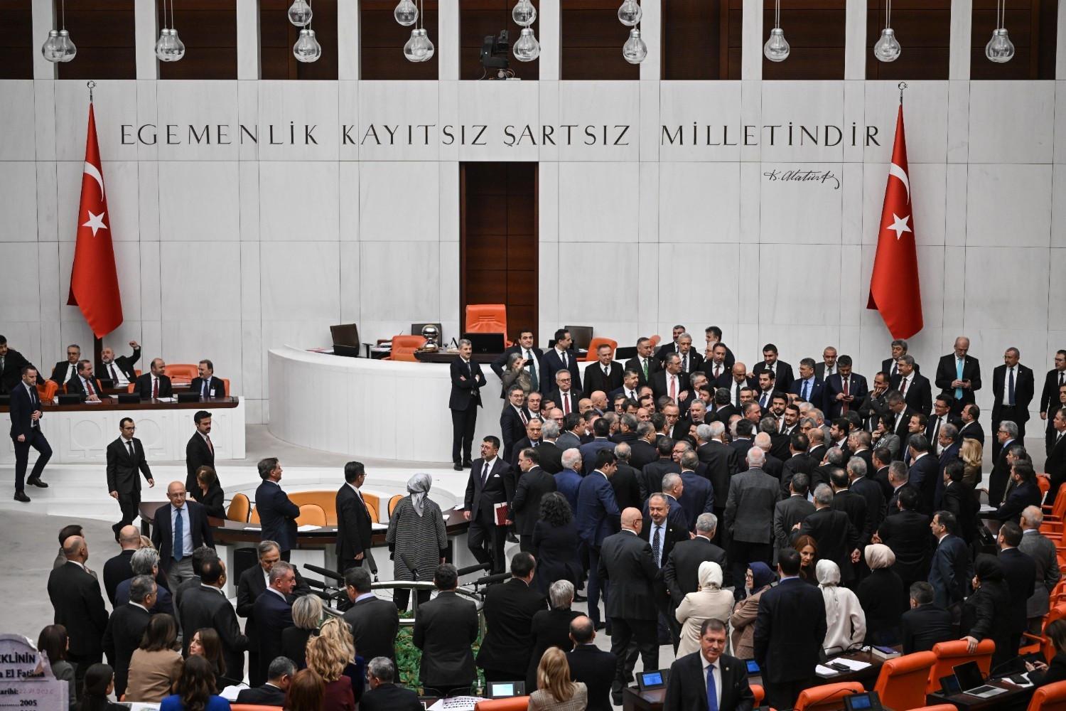 Scuffle erupts at parliament as MPs approve pension hike