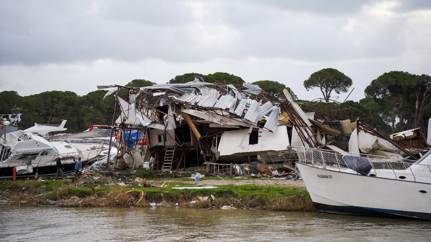 Tornado outbreak in Antalya leaves boats, structures in ruins
