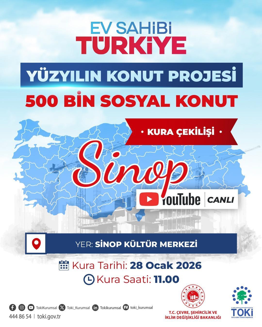 SİNOP TOKİ KURA ÇEKİMİ NE ZAMAN