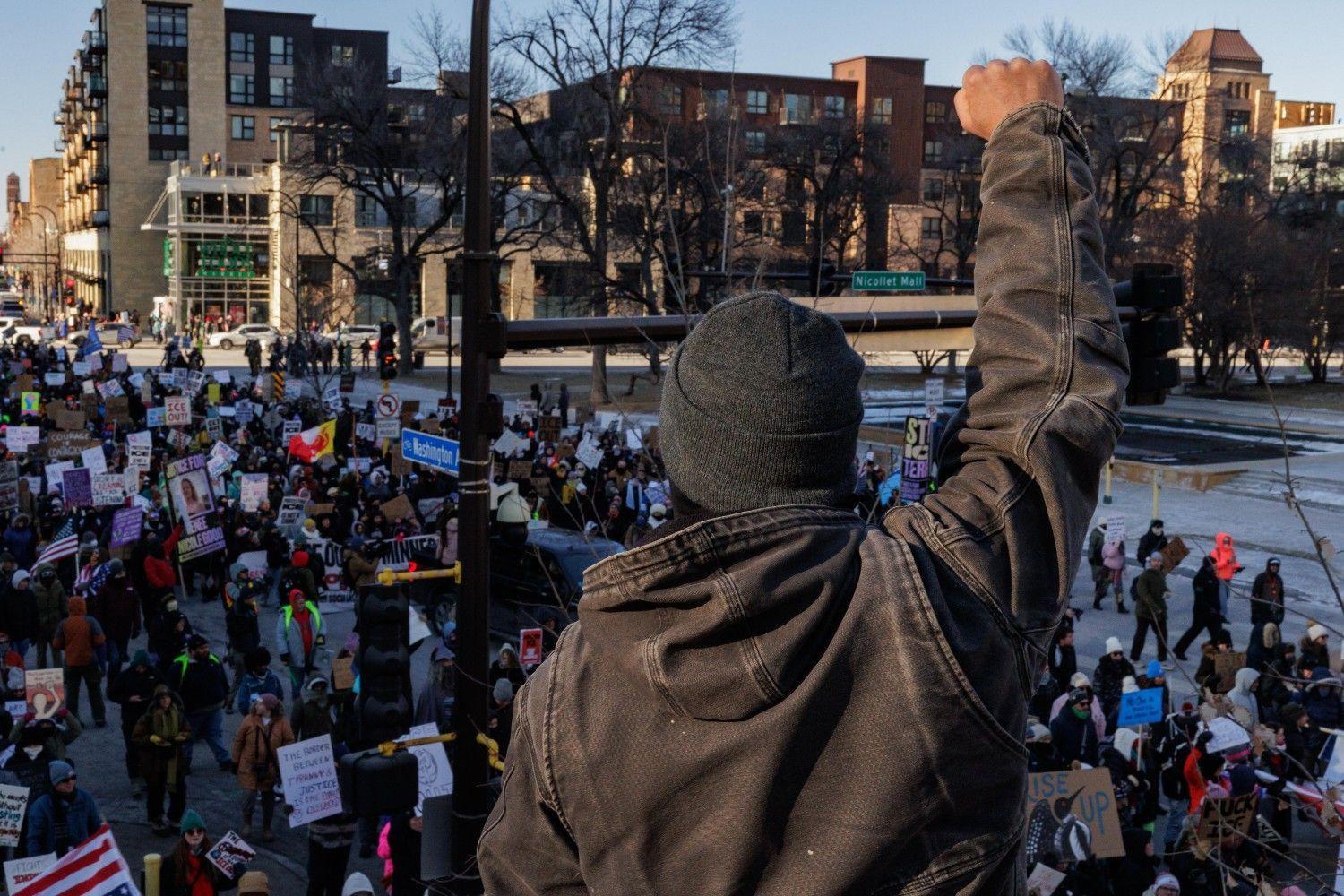 Thousands rally in Minneapolis as immigration anger boils