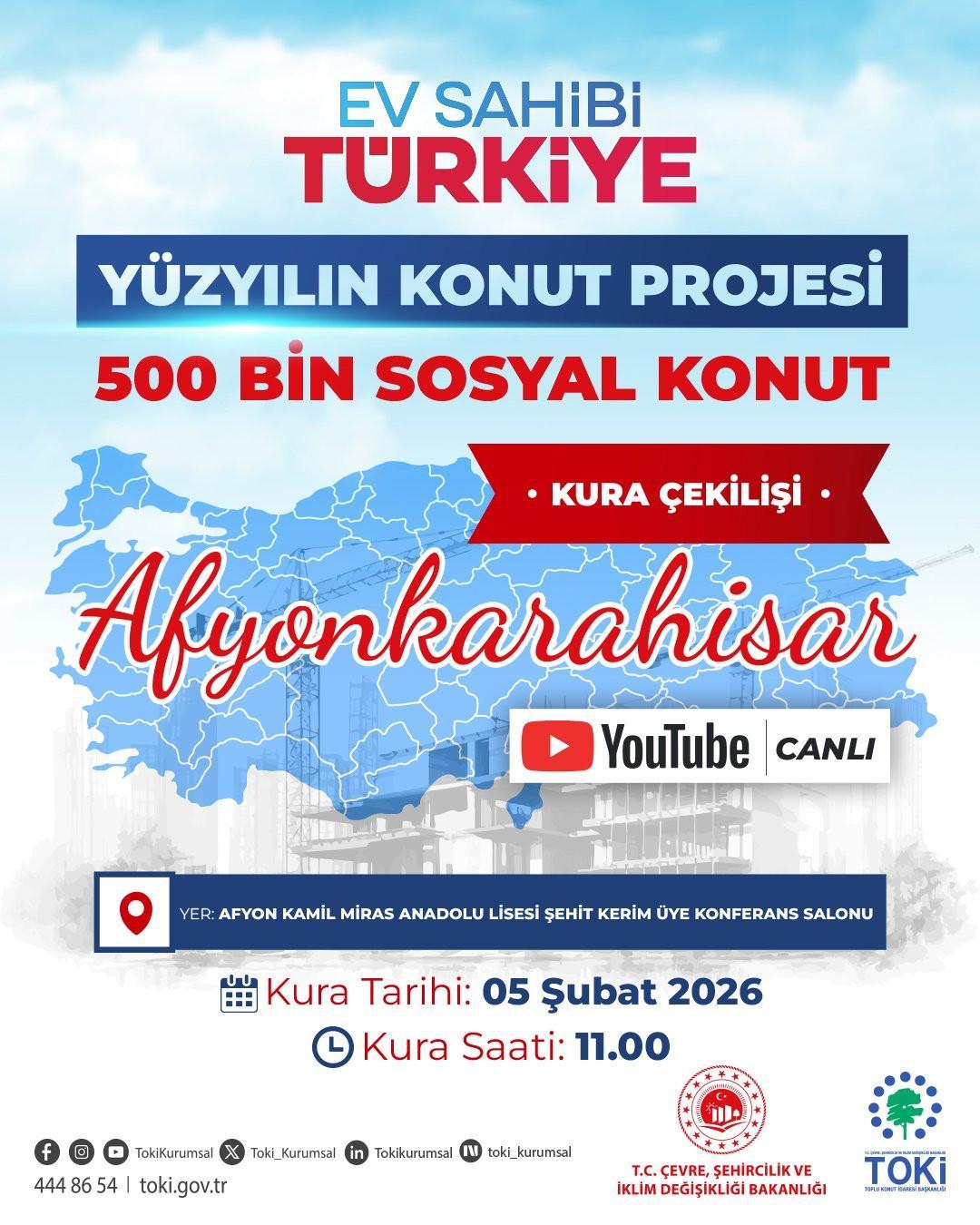 TOKİ AFYONKARAHİSAR KURA ÇEKİMİ NE ZAMAN