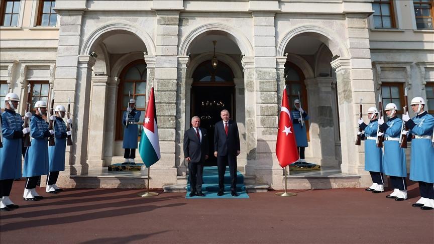 Erdoğan welcomes Jordan’s King Abdullah in Istanbul