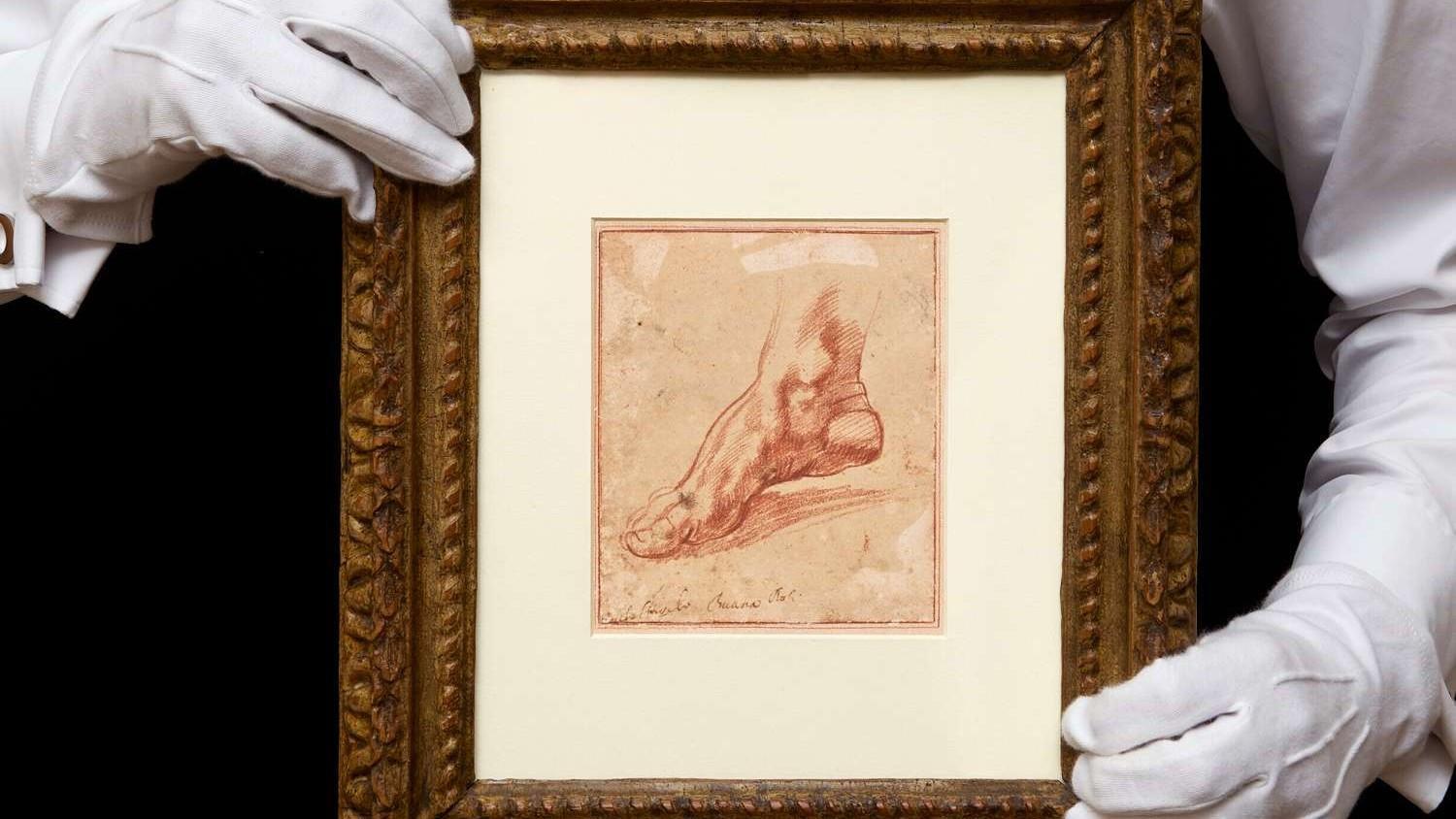 Michelangelo foot sketch sells for record price