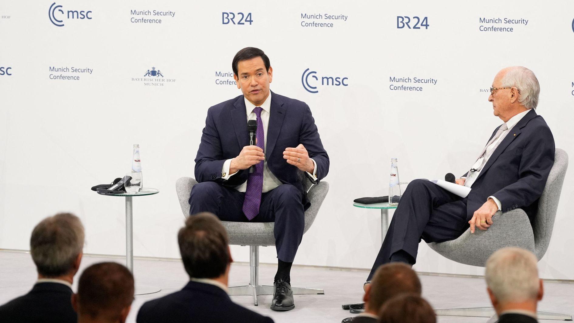 Rubio tells Europe to join Trump's fight, says it belongs with US