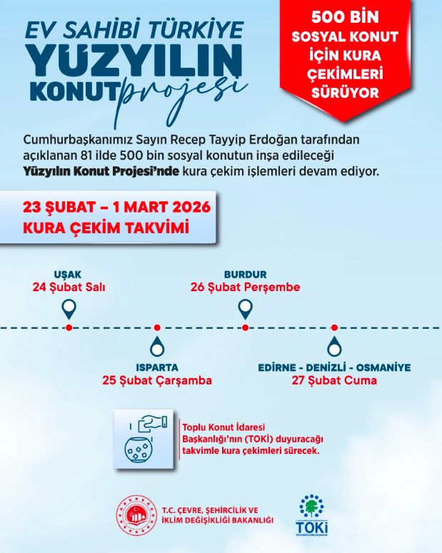 YENİ HAFTA KURA ÇEKİMİ TAKVİMİ