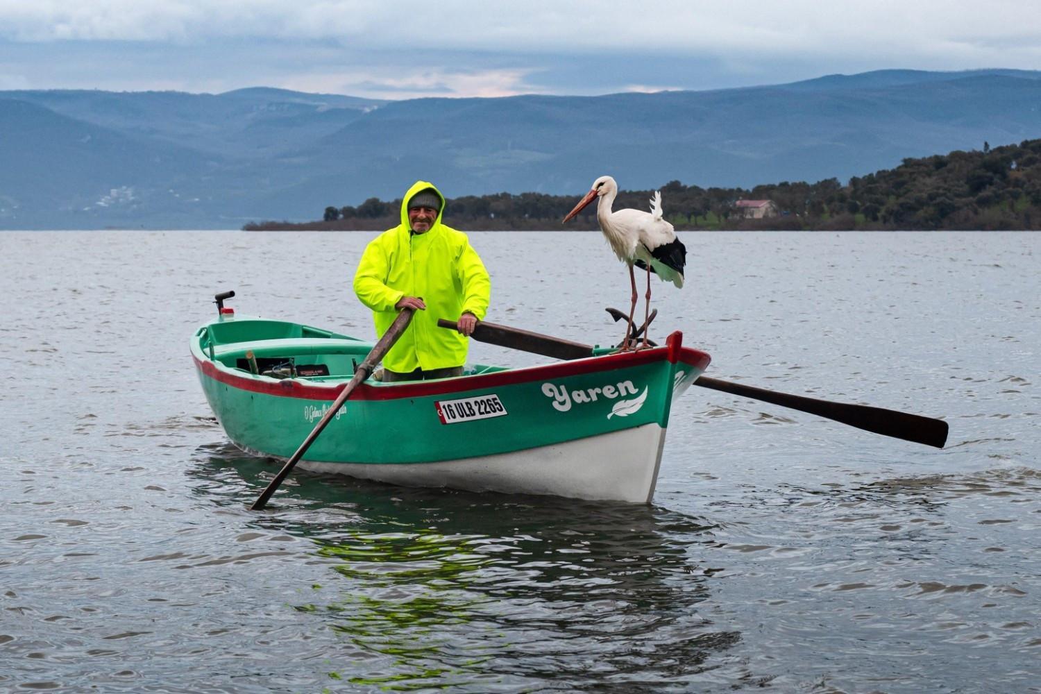 Beloved stork ‘Yaren’ returns for 15th year to reunite with fisherman friend