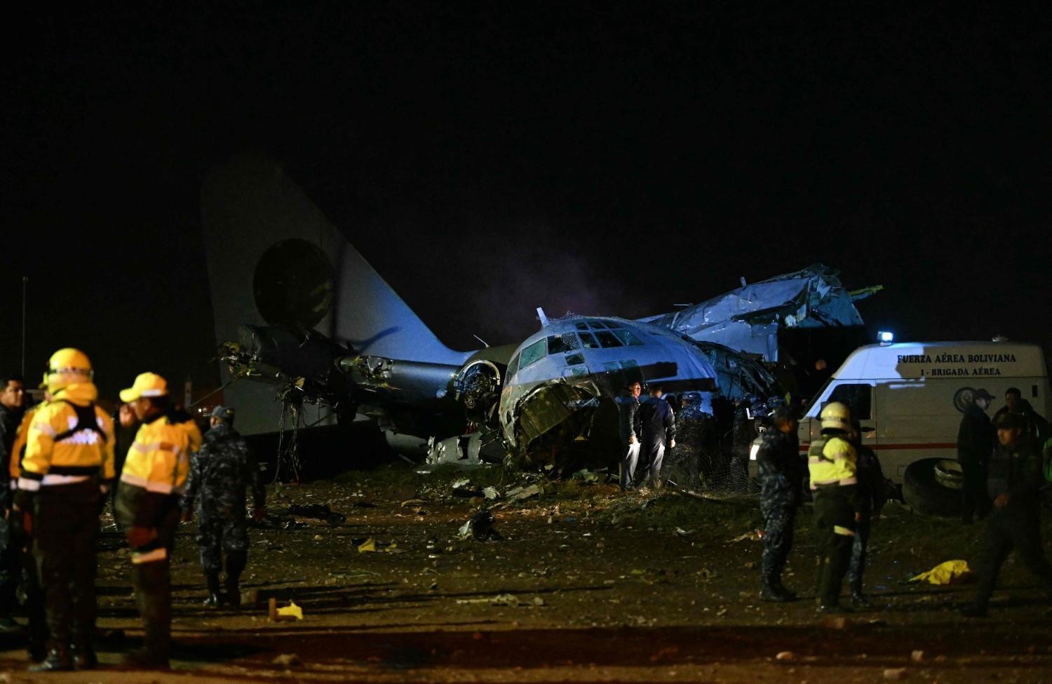 20 killed in cash-packed military plane crash in Bolivia